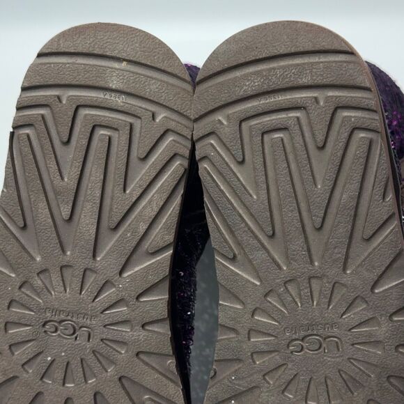 Ugg Australia Sequin Silver Purple Sparkle Winter Boot Women Size 7 Minimal Wear - Picture 8 of 11